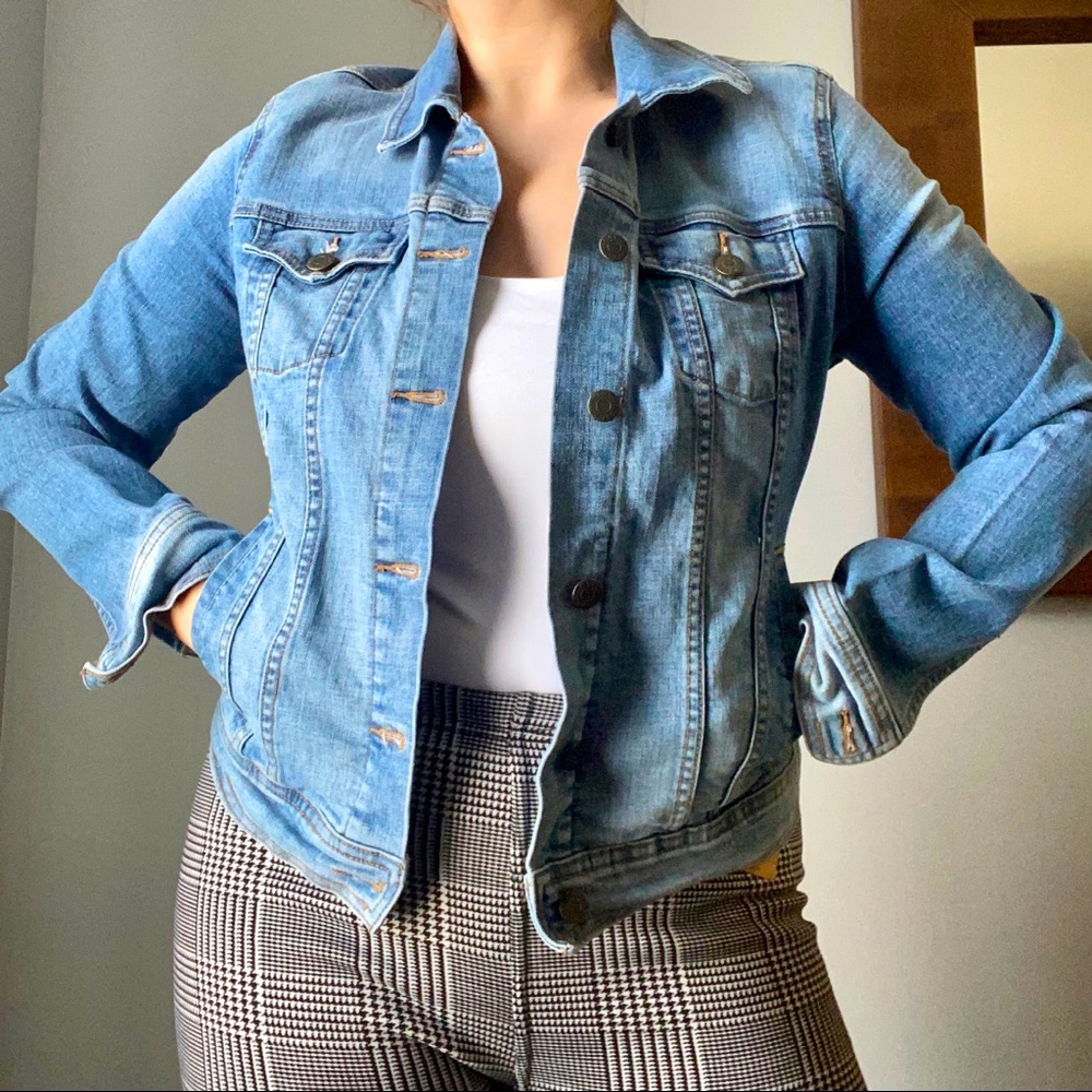 Blue Jean Demin Jacket Medium Wash Women’s